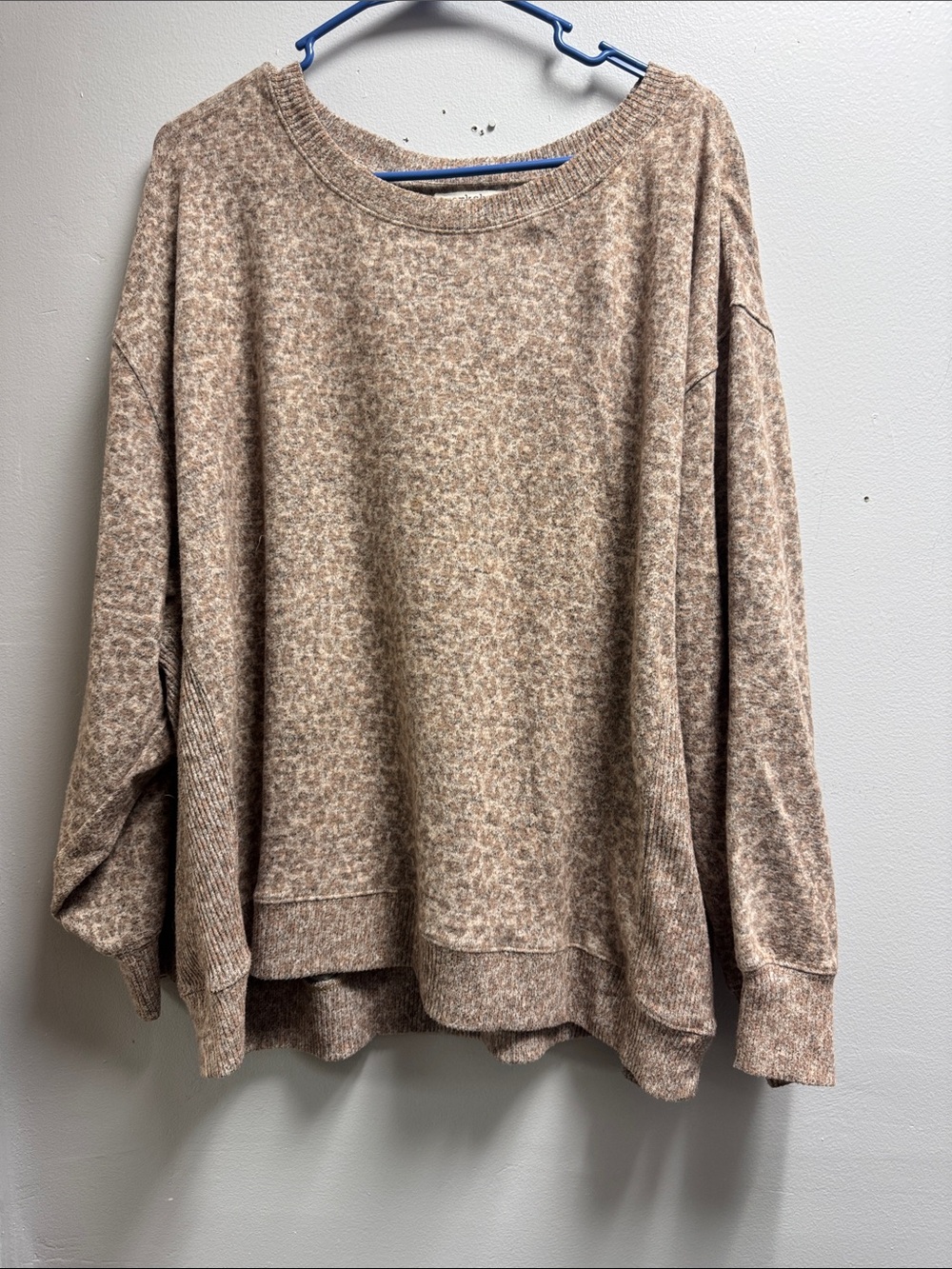 Workshop Republic Clothing Women's Scoop Neck Sweater in Taupe Heather